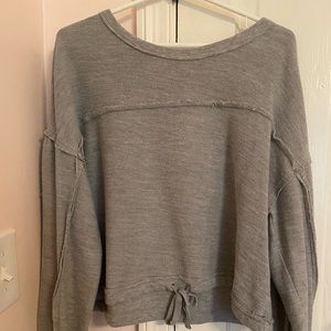 Melrose and Market Gray Long Sleeve Top
